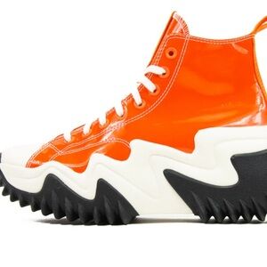 High Top Run Star Motion Converse Mandarin/Black light yellow tip